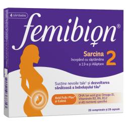 Femibion 2 Sarcina si Alaptare, 28 comprimate + 28 capsule