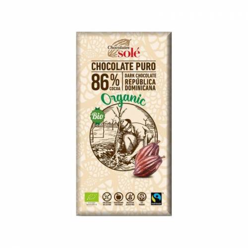 Chocolates Sole Ciocolata bio cu 86% cacao, 100g