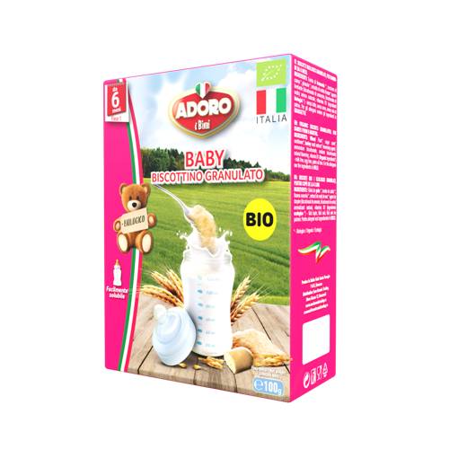 BISCUITI GRANULATI FARA GLUTEN +4 LUNI, 400 g, ADORO BIMBI