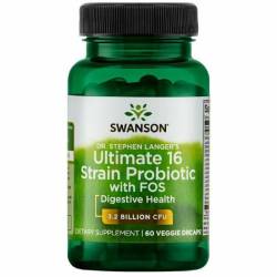 Complex 16 Probiotice si Prebiotice FOS, 60cps - Swanson