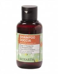 Sampon si gel de dus, Travel Size, cu flori de portocal si bergamota, 100 ml, Family Bioearth