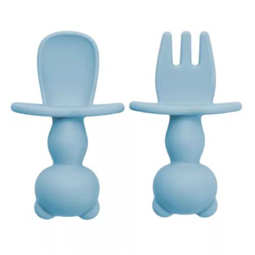 Set Tacamuri din silicon The Little Bear, 6 luni+, Aqua Blue, Appekids