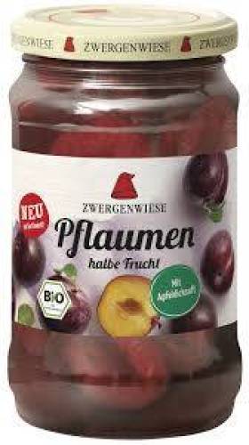 Compot de prune jumatati, fara zahar, 360 g, Zwergenwiese
