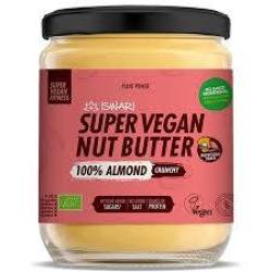 Crema crocanta din migdale, Super Vegan Nut Butter, fara zahar, eco-bio, 400 g, Iswari