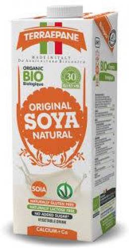 Bautura vegetala din Soia integrala si Calciu, fara zahar, eco-bio, 1 L, Terra e Pane