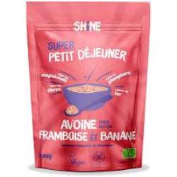 Cereale instant cu ovaz, zmeura si banane, eco-bio, 300 g, Shine