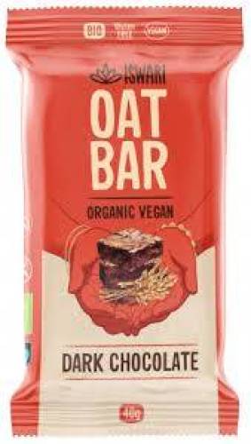 Baton energizant din ovaz si chipsuri de ciocolata, eco-bio, 40 g, Iswari