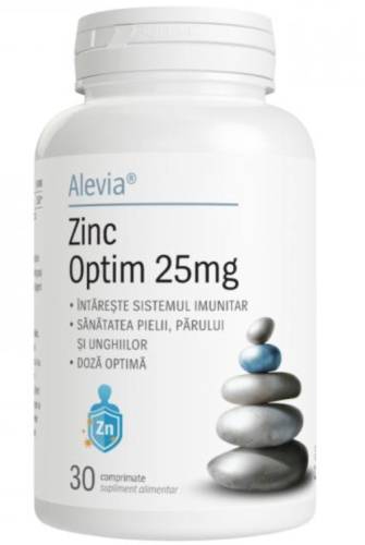 Zinc Optim 25mg, 30cpr - Alevia
