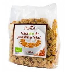Fulgi de porumb si hrisca eco-bio, 200g Pronat