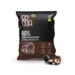 Alune in ciocolata neagra, raw 88 %, eco-bio, 70 g, Cocoa