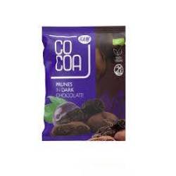 Prune in ciocolata neagra, eco-bio, 70 g, Cocoa