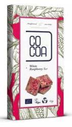 Ciocolata alba cu zmeura, eco-bio, 45 g, Cocoa
