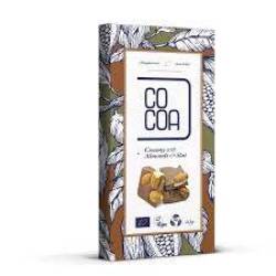 Ciocolata cu migdale si sare, eco-bio, 50 g, Cocoa
