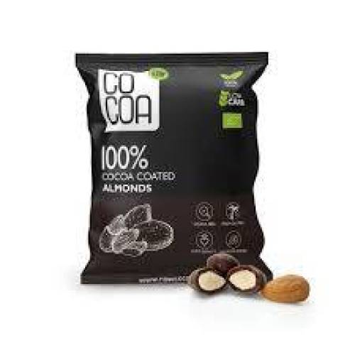 Migdale in ciocolata neagra 100 % raw, eco-bio, 70 g, Cocoa