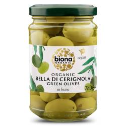 Masline verzi Bella di Cerignola in saramura, eco-bio, 280 g, Biona