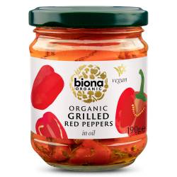 Ardei rosii la gratar in ulei, eco-bio, 190 g, Biona