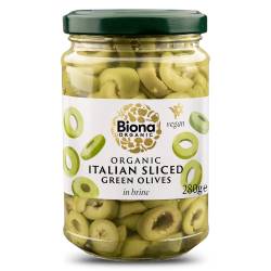 Masline verzi italiene feliate, in saramura, eco-bio, 280 g, Biona