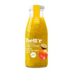 Smoothie cu mango, fructul pasiunii si chia, fara zahar, eco-bio, 250 ml, Bettr