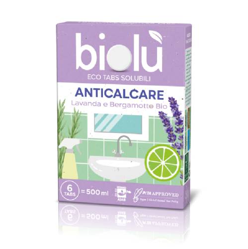 Tablete ecologice anticalcar cu lavanda si bergamota, 6 bucati, 14.25 g, Biolu