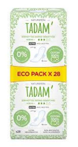 Absorbante hipoalergenice Ultra Normal +, eco-bio, 28 bucati, Tadam