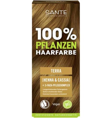 Vopsea pentru par, pe baza de plante, maro pamantiu (Terra), eco-bio, 100 g, Sante