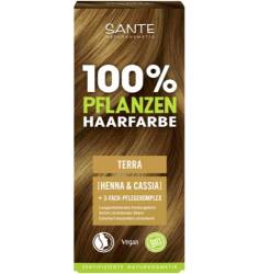 Vopsea pentru par, pe baza de plante, maro pamantiu (Terra), eco-bio, 100 g, Sante