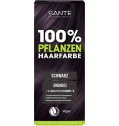 Vopsea pentru par, pe baza de plante, negru, eco-bio, 100 g, Sante