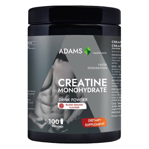 Creatina monohidrata cu aroma de portocala, 400g, Adams Vision