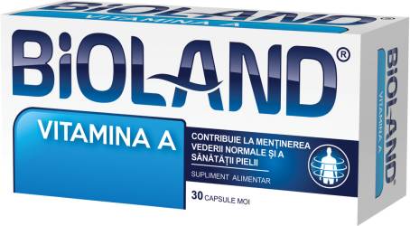 Bioland Vitamina A, 8000UI, 30 capsule moi, Biofarm
