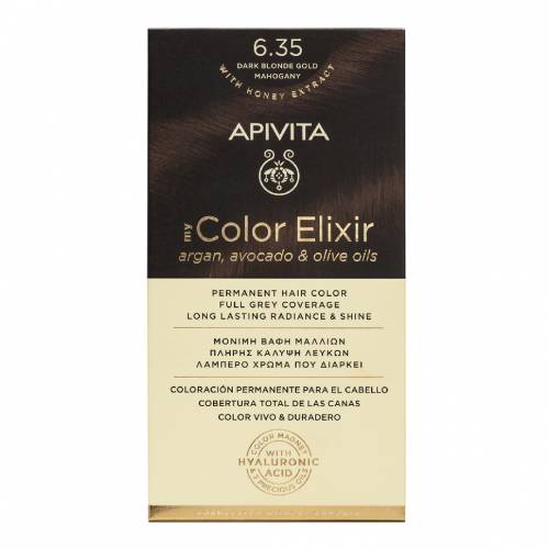 Vopsea de par My Color Elixir, Dark Blonde Gold Mahogany N6.35, 155 ml, Apviita
