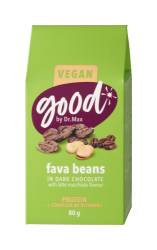 Good by Dr. Max® Fasole Fava in ciocolata neagra cu aroma de Latte Macchiato, 80g