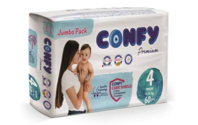 Scutece copii pentru 7 - 14kg Nr.4 Premium Maxi, 60 bucati, Confy