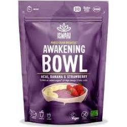 Mic dejun cu acai, banane si capsuni, fara gluten, eco-bio, 360 g, Iswari