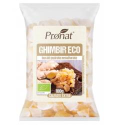 Ghimbir confiat bucati, pudrat, eco-bio, 100 g, Pronat