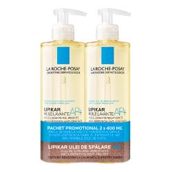 Pachet Ulei de spalare Lipikar AP+, 2*400 ml, La Roche Posay