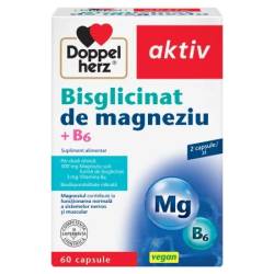 Doppelherz Bisglicinat de Magneziu + B6, 60 capsule