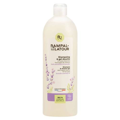 Gel de dus si sampon nautral cu masline si lavanda - refill 1.000 ml, RAMPAL LATOUR