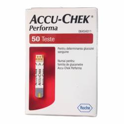 Teste glicemie Accu-Chek Performa, 50 bucati, Accu-Chek