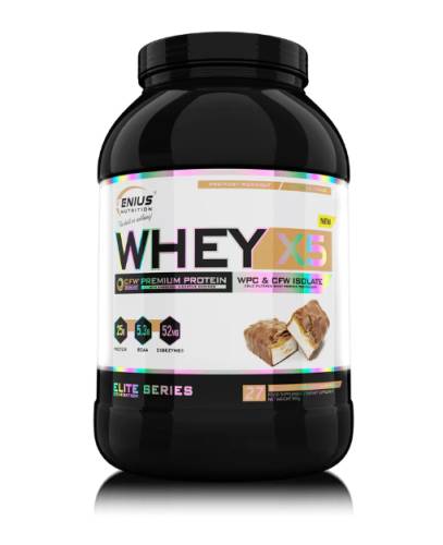 Pudra proteica cu aroma de Ciocolata Bueno Whey-X5, 900g, Genius Nutrition