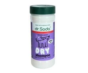 Sampon uscat pentru caini cu bicarbonat de sodiu si extract de lavanda, 350 g, Dr.Soda