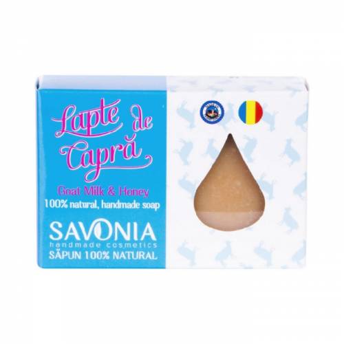 Sapun Natural Lapte de Capra si Miere, 90g, Savonia