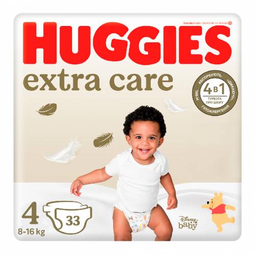 Scutece Extra Care Nr.4, 8-16kg, 33 bucati, Huggies