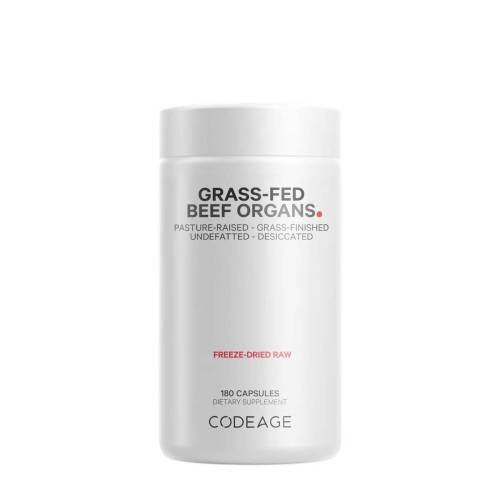 Codeage Grass-fed Beef Organs, Supliment cu Organe de Vite hranite cu iarba, 180 capsule, GNC