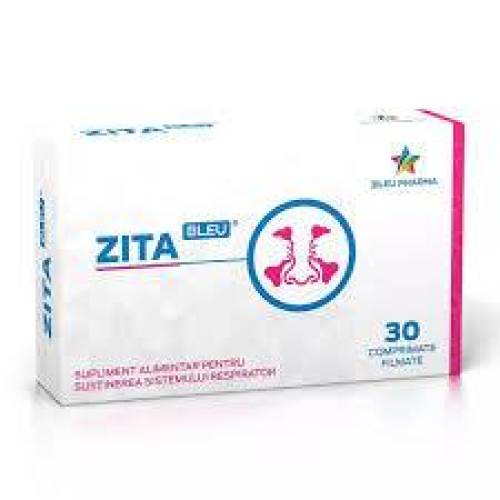 Zita Bleu, sustine sanatatea sistemului respirator, 30 comprimate filmate, Bleu Pharma