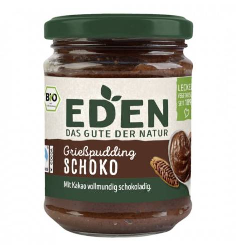 Budinca de gris cu ciocolata, eco-bio, 250 g, Eden