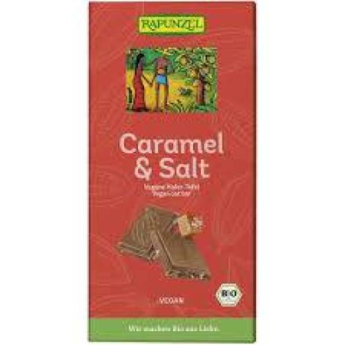 Ciocolata cu  ovaz si caramel sarat, eco-bio, 100 g, Rapunzel