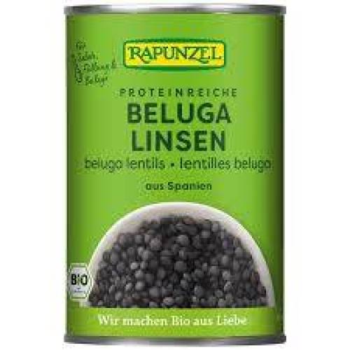 Linte beluga neagra in conserva, eco-bio, 400 g, Rapunzel