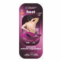 Perna cu incalzire electrica Heat JY6500 pentru spate si gat, Rosu Rubiniu, Vitammy