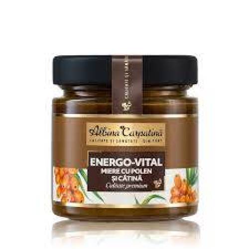 Energo Vital, Miere cu polen si catina, 270 g, Albina Carpatina