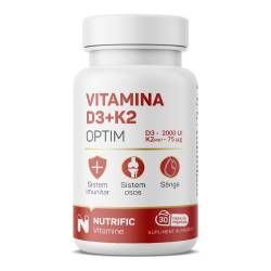 Vitamina D3 5000UI si K2 100mcg Optim, 30 capsule, Nutrific